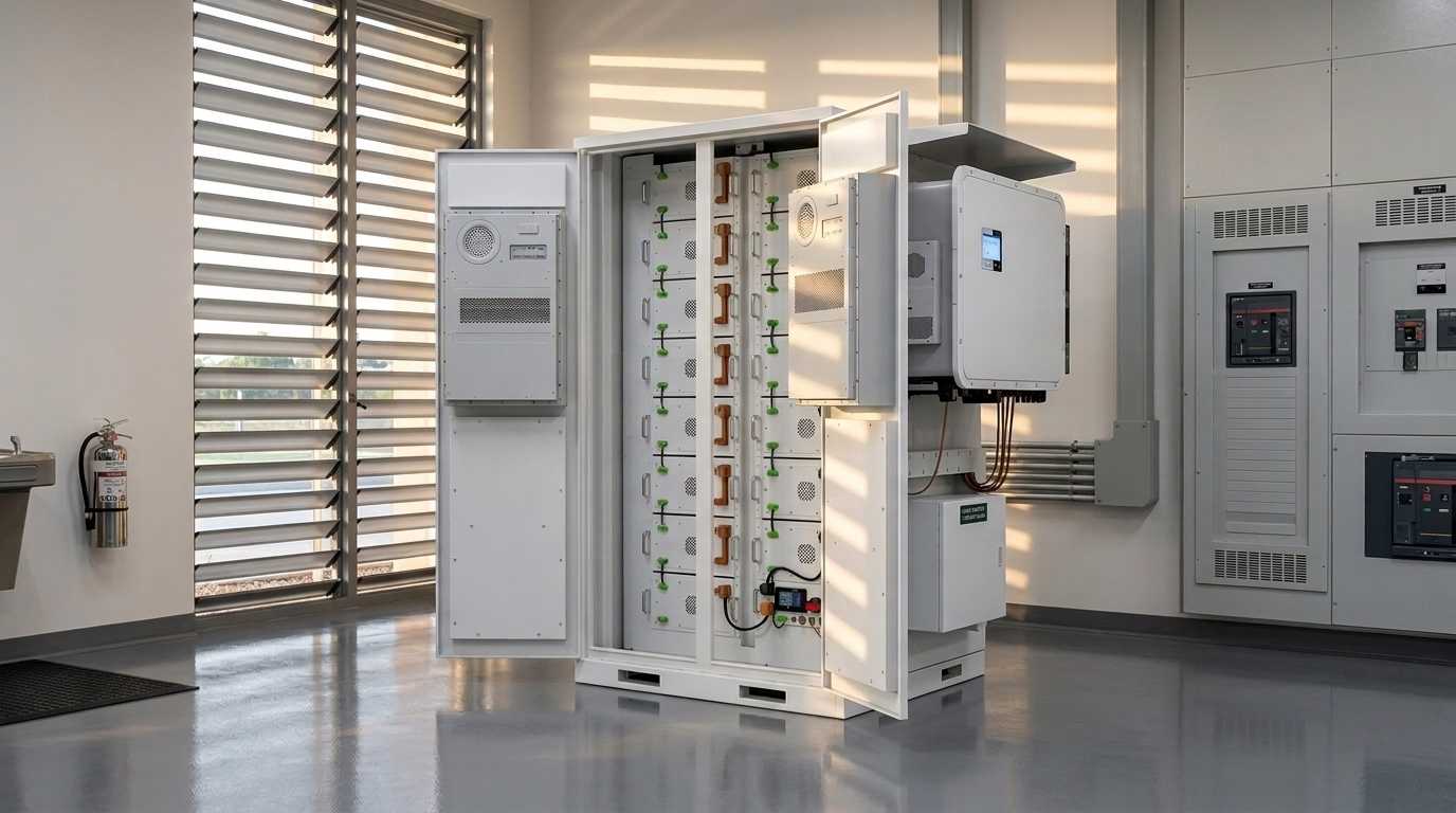 Commercial-lifepo4-battery-storage-cabinet-electrical-room.jpg